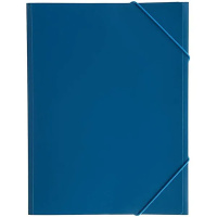 Папка архивная на резинке А4 40мм пластик синяя BA40/07blue