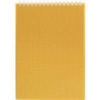 Блокнот А5 80л "Line neon. Желтый" клетка, на спирали, пластиковая обложка 081271