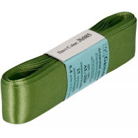 Лента упаковочная атласная 2,5см х 5,4м серо-зеленая №085 AL-25P