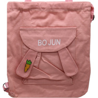 Сумка 37х34х3см 1 отделение, 1 карман, текстиль, розовая FB1258