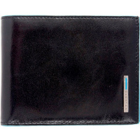 Кошелек "Blue Square" 12,5х9,5х2,5см 1 отделение, черный, натуральная кожа PU1240B2/N