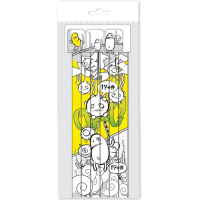 Набор закладок самоклеящихся 6 шт/уп "Монстры" 1,2х37,6см желтые/белые 2921.Р3/6