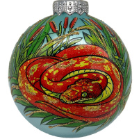 Шар 100мм "Змея в камышах" в подарочной упаковке КУ-100-244072