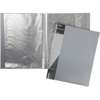 Папка 40 вкладышей "Standard" А4 пластик 0,60мм серая 40AV4_00114/038468