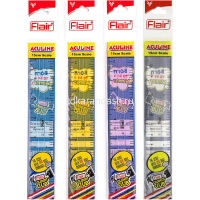 Линейка 15см "Aculine" прозрачная, двухстороняя шкала, пластик,  3 цвета FA7014