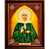 Алмазная мозаика 27х33см "Матрона Московская" частичная выкладка M-12156A