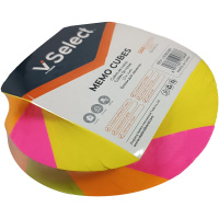 Бумага для заметок 7,6х7,6х4,5см 500л неон 5х-цветная проклееная, спираль VS195386