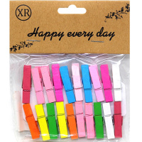 Прищепки 35мм ассорти, 20 шт/уп. Y8181-19