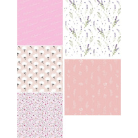 Бумага упаковочная 70см х 1м "В ресурсе" мелованная 5 дизайнов УБ-4465