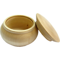 Заготовка для декорирования "Шкатулка круглая" d-8см липа ДЗл - ШК80