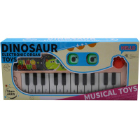 Пианино "Динозавр" 28х11см пластик, 24 клавиши (свет) 11070-24