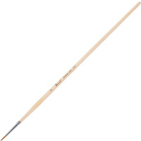 Кисть колонок микс круглая №2 длинная ручка 112202