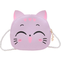 Сумочка "Кошечка" 12х10,5х4см 1 отделение, искусственная кожа, сиреневая SD2265