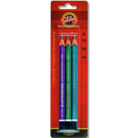 Набор карандашей чернографитных 3шт "Jumbo Triograph" 2B-6B, в блистере 1835003001BL