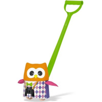 Каталка на палочке "Сова" 12,5х12,5х18см пластик (машет крыльями) 01957