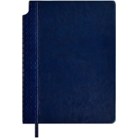 Ежедневник недатированный А5 "Escalada" 240стр., синий, искусственная кожа "Сариф" 67230