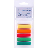 Пластика 6 цветов 120гр. "Фруктовый" 59103594