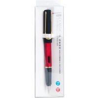 Ручка перьевая 0,38мм синяя, красный корпус софт тач, 1 картридж 3920/11729-24