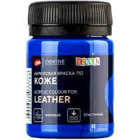 Краска акриловая по коже 50мл синяя светлая банка Декола 26128520