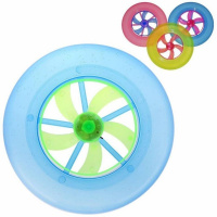 Летающая тарелка 21см пластик, ассорти (свет) 1483772/118