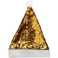Колпак Деда Мороза с пайетками, золото Y10021-24