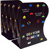 Подставка для книг металлическая "Game ON" 19x14,7x9см телескопическая, черная 8063224