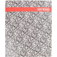 Папка-портфолио универсальное А4 "Фактура шрифт" на кольцах 40 файлов пвх, пластик 39281