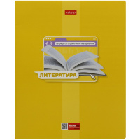 Тетрадь А5 48л линия Литература "Яркая цветная" на скобе выборочный лак 084552