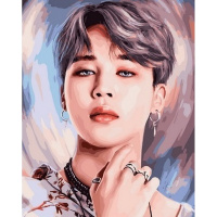 Живопись по номерам (акрил) 40х50см "BTS. Чимин Пак" сложность 4, холст на подрамнике MCA1752