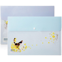 Папка-конверт на кнопке A4 полипропилен, 0,16мм с рисунком, ассорти 72592