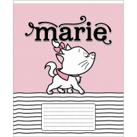 Тетрадь А5 12л косая линия "Кошечка Мари" на скобе 5 дизайнов 12Т5В6/070145