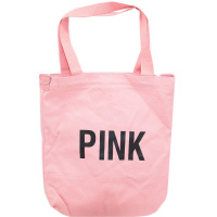 Сумка 38,5х33,5см 1 отделение, текстиль, розовая 2039338