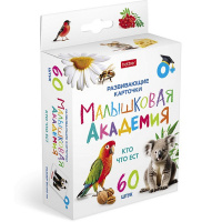 Развивающие карточки "Малышковая Академия. Кто что ест" 60шт. картон НП_32978/089527