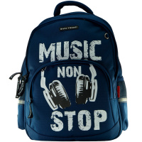 Рюкзак "Music" 40х30х19см, 800гр, 2 отделения, 3 кармана, синий 12-002/61