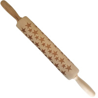 Скалка для лепки с узором 43х24х5см "Ассорти" дерево Y8844-19