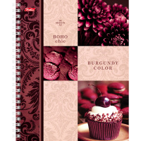 Тетрадь А5 96л клетка "Чудесные краски Boho Chic" на спирали 96Т5В1гр/042666