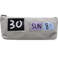 Пенал 21х8х4см треугольный, 1 отделение, текстиль, серый DB23414