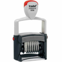 Нумератор со свободным полем 8 разрядов 56 х 33мм, высота шрифта 5мм, металлический корпус 5558PL