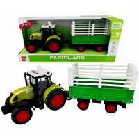 Трактор с прицепом "Ферма" инерционный на батарейках, пластик 37х12х9см (свет, звук) WY900H Трактор с прицепом "Ферма" инерционный на батарейках, пластик 37х12х9см (свет, звук) WY900H