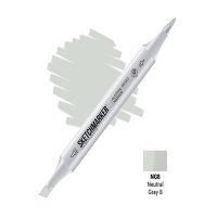 Маркер спиртовой двухсторонний "Sketchmarker" нейтральный серый 8 SM-NG8