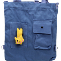 Сумка 37х33х3,5см 1 отделение, 2 кармана, текстиль, синяя FB1240