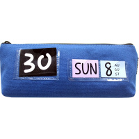 Пенал 21х8х4см треугольный, 1 отделение, текстиль, синий DB23414