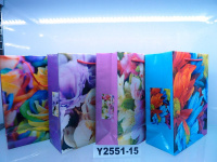 Пакет подарочный "Цветы" 28х34х9см 4 цвета Y2551-15