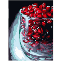 Живопись по номерам (акрил) 40х50см "Гранат в стакане" сложность 4, холст на подрамнике N 00125