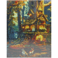 Алмазная мозаика 20х25см "Домик в лесу" полная выкладка ZH5081