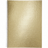 Тетрадь А4 96л клетка золото бумвинил металлик на спирали 96Т4бвВ1гр/077197