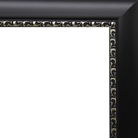 Рамка для фото 29,7х42см пластик, черная/серебро 41мм