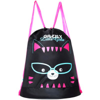 Сумка для сменной обуви 38х50х11см черный, 1 отделение, боковой карман на молнии OM-91-1/1