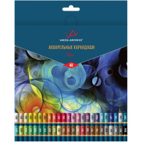 Карандаши акварельные 48 цветов "Fine" круглые, картон VFWP-48
