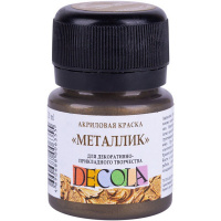 Краска акриловая 20мл античное золото металлик Декола 4926981